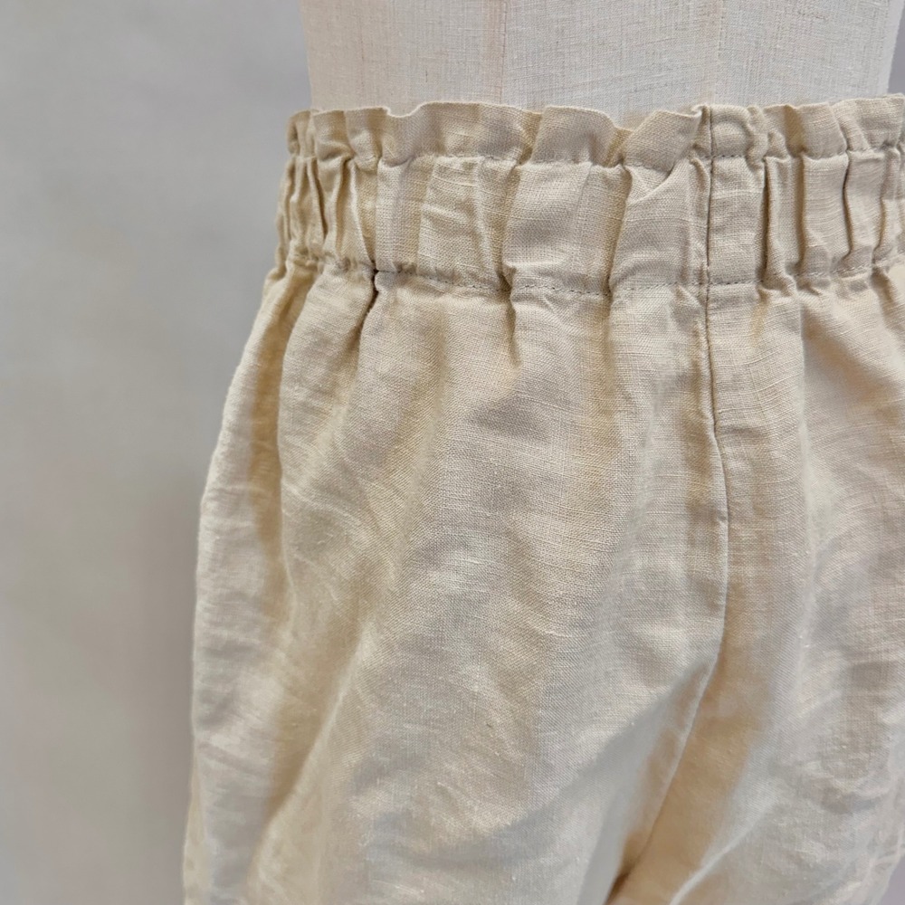 LenokLINEN tan flax Linen Lantern Pants‎ Turkish Style Relaxed Fit Size Medium - Picture 7 of 16